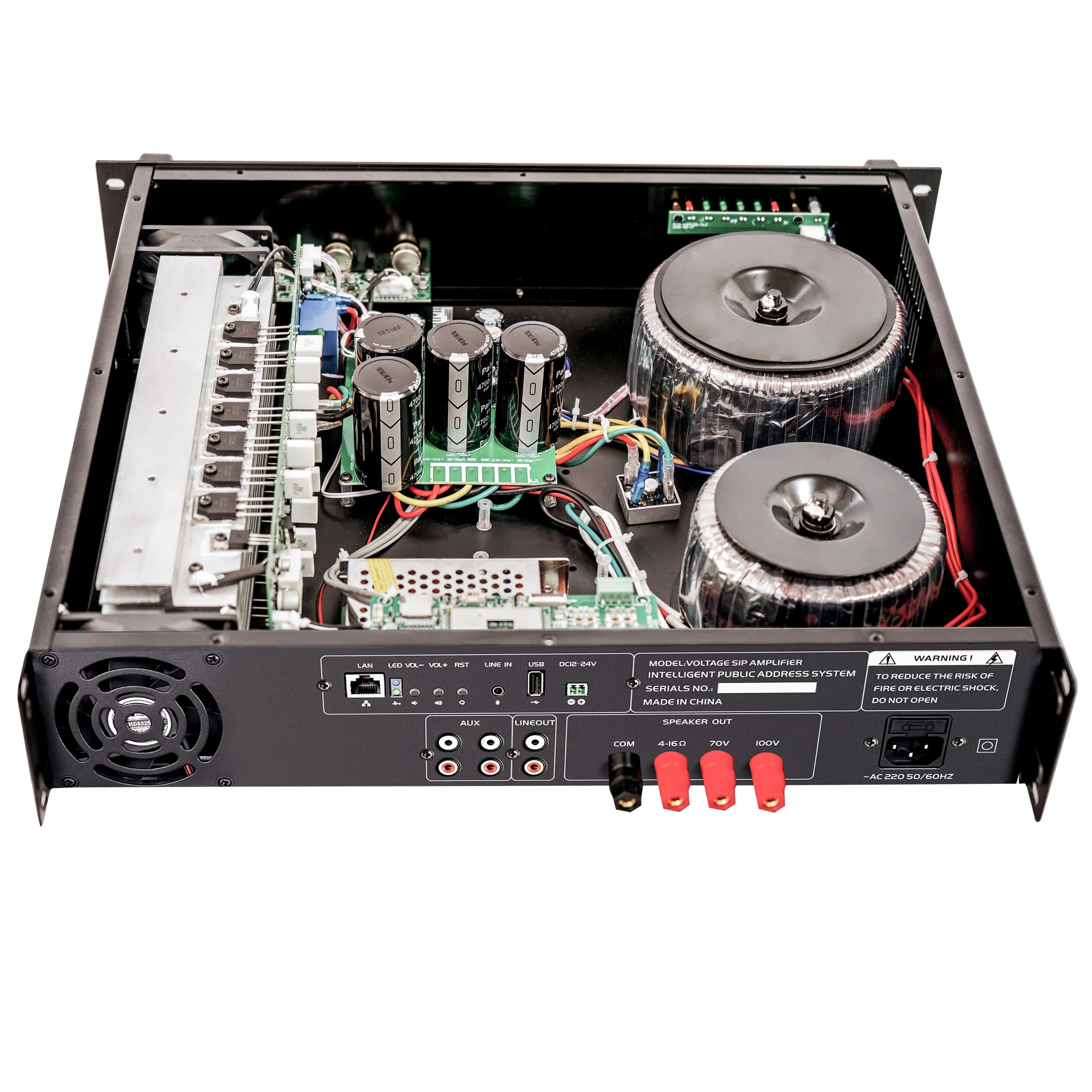 Obt-6150 Digital Audio Public Address Mixer Sip Network Voltage Amplifier
