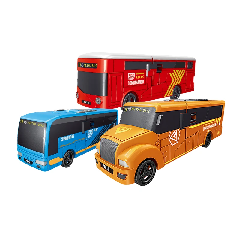 Transforming Bus to Robot Toys High Quality Transformed Toys Plastic Transforming Toys Bus Car