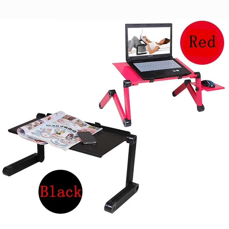 
metal ergonomic adjustable computer desktop folding stand tables 