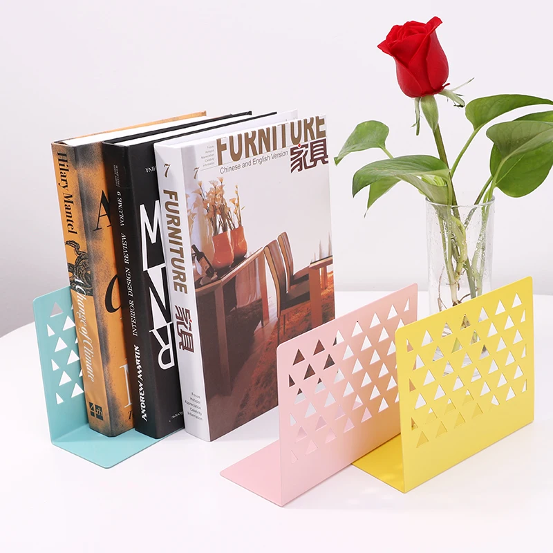 Best price superior quality book stand multicolor metal book ends