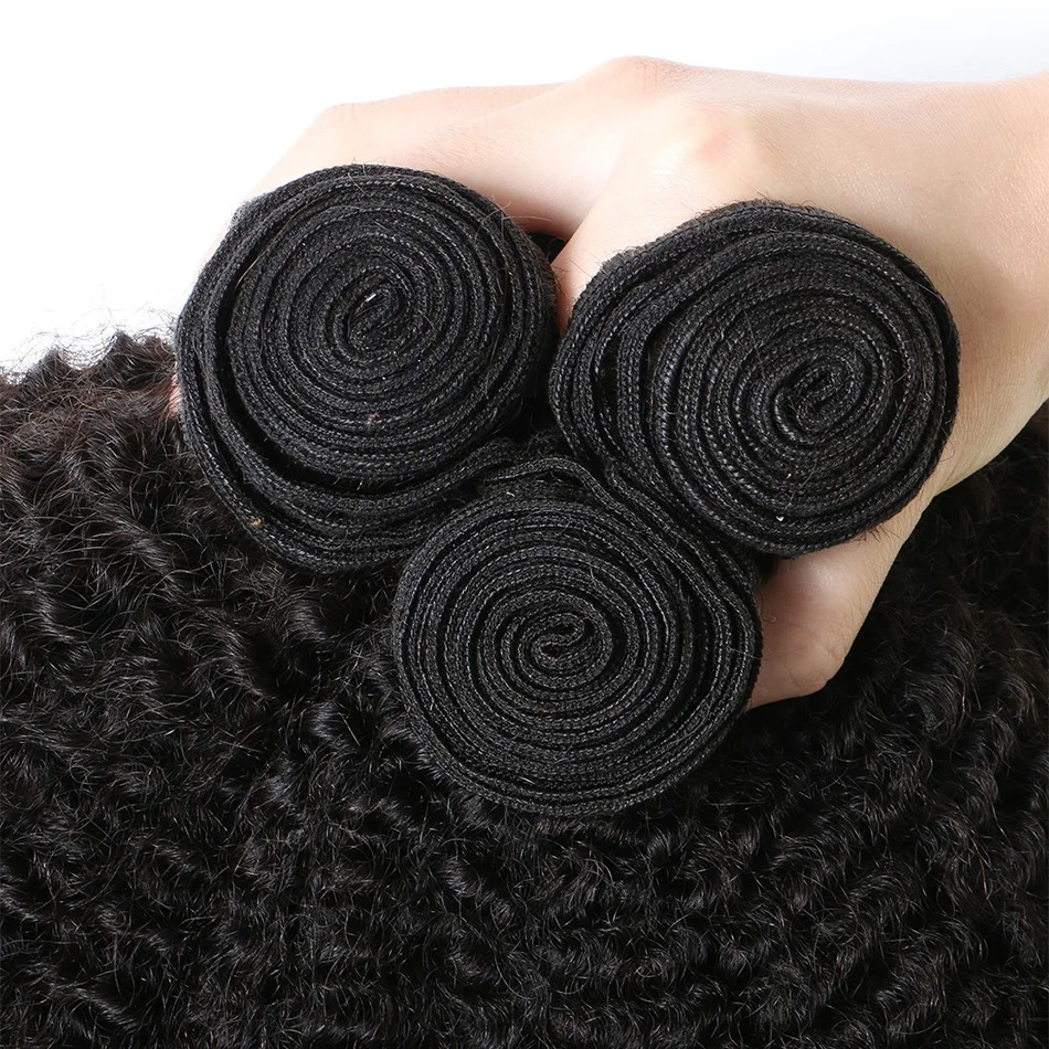 cuticle aligned hair 4B 4C afro kinky curly human hair weaving for black women raw virgin hair bundles free shipping