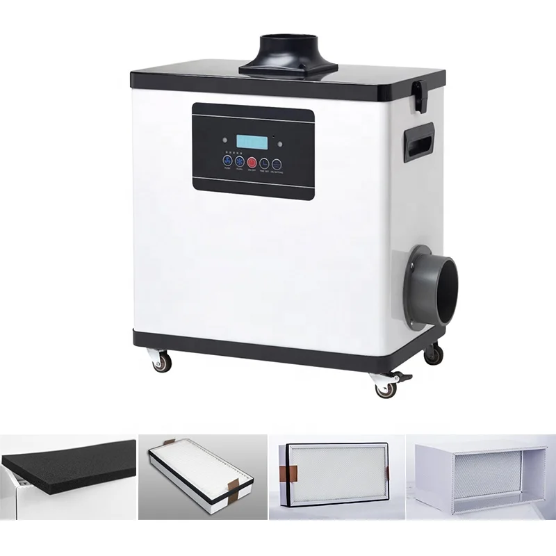 Fume extractor and dust extractor for beauty hair nail salon