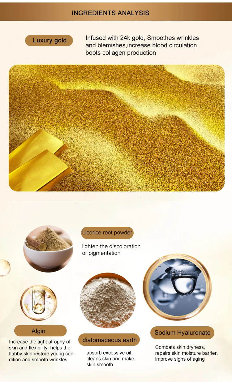 wholesale anti aging anti wrinkle skin firming lifting luxury gold collagen powder peel off face jelly mask