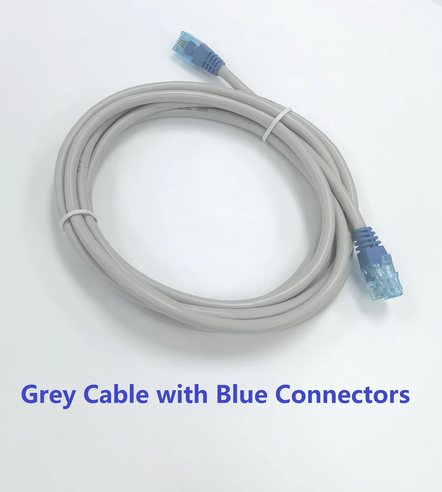 Telecommunications Round Cat5e UTP 24AWG Network Cable 2 Pairs twisted Grey Cable with RJ11 light blue connectors FX-LPP-6P4C-2M