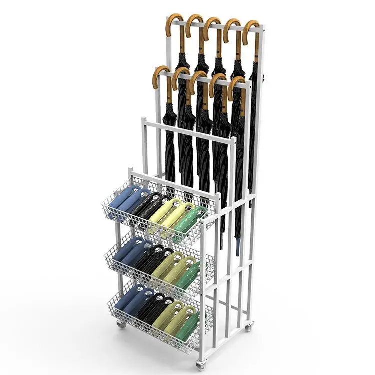 factory direct selling  metal umbrella steel  big size with stand display fixture holder rack for home