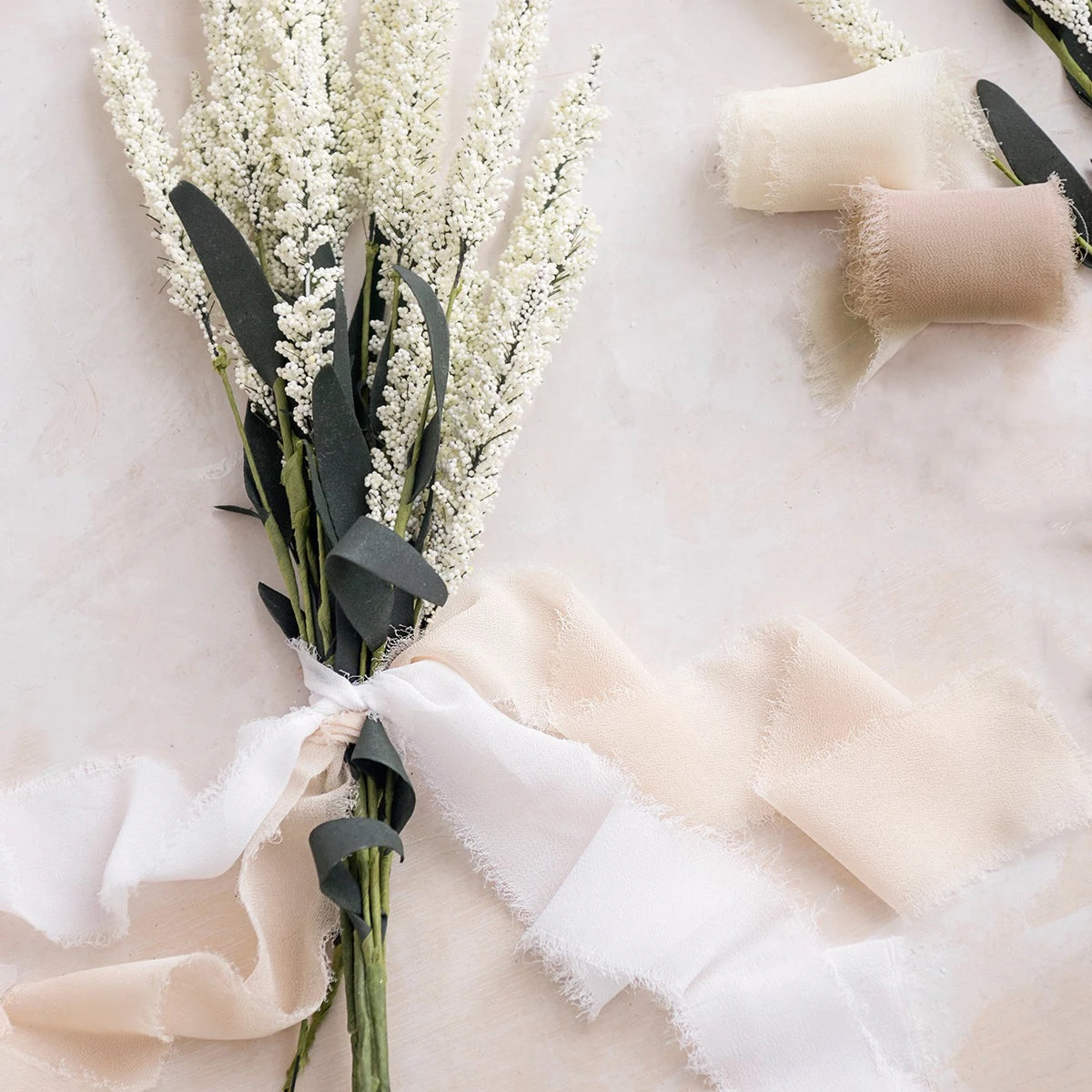 Frayed Chiffon Blue Ribbon for Gift Wrapping Bouquets Crafts Decoration