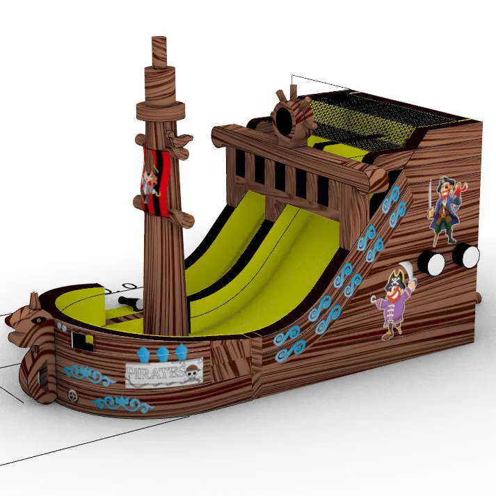 Outdoor 26ft PVC Kids Adult CE Commercial Giant Inflatable Pirate Ship Slide Bounce House Bouncy Castle Inflatable Bouncer