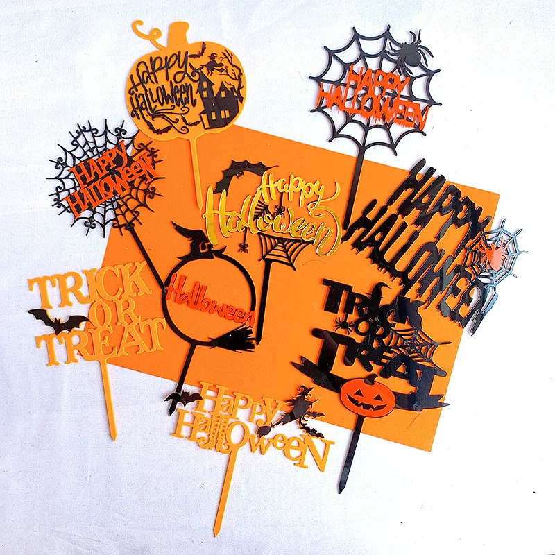 Halloween midsummer festival theme party happy Halloween Cake topper Cupcake decoration