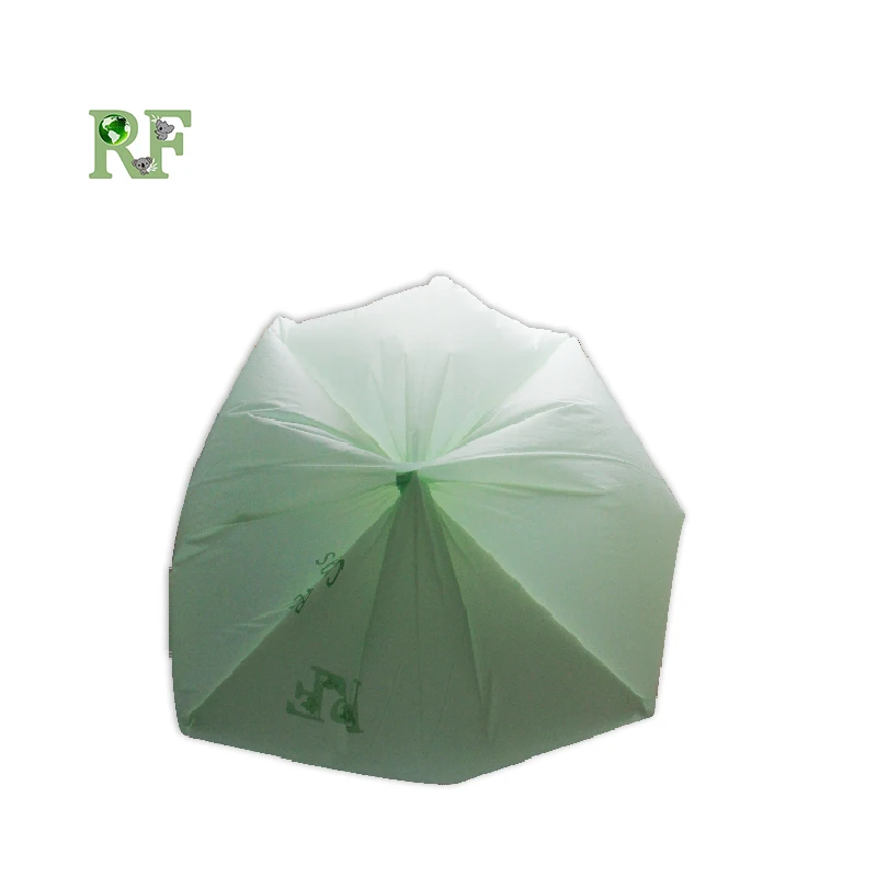 
eco friendly 100% biodegradable cornstarch trash bags compostable flat garbage bags 