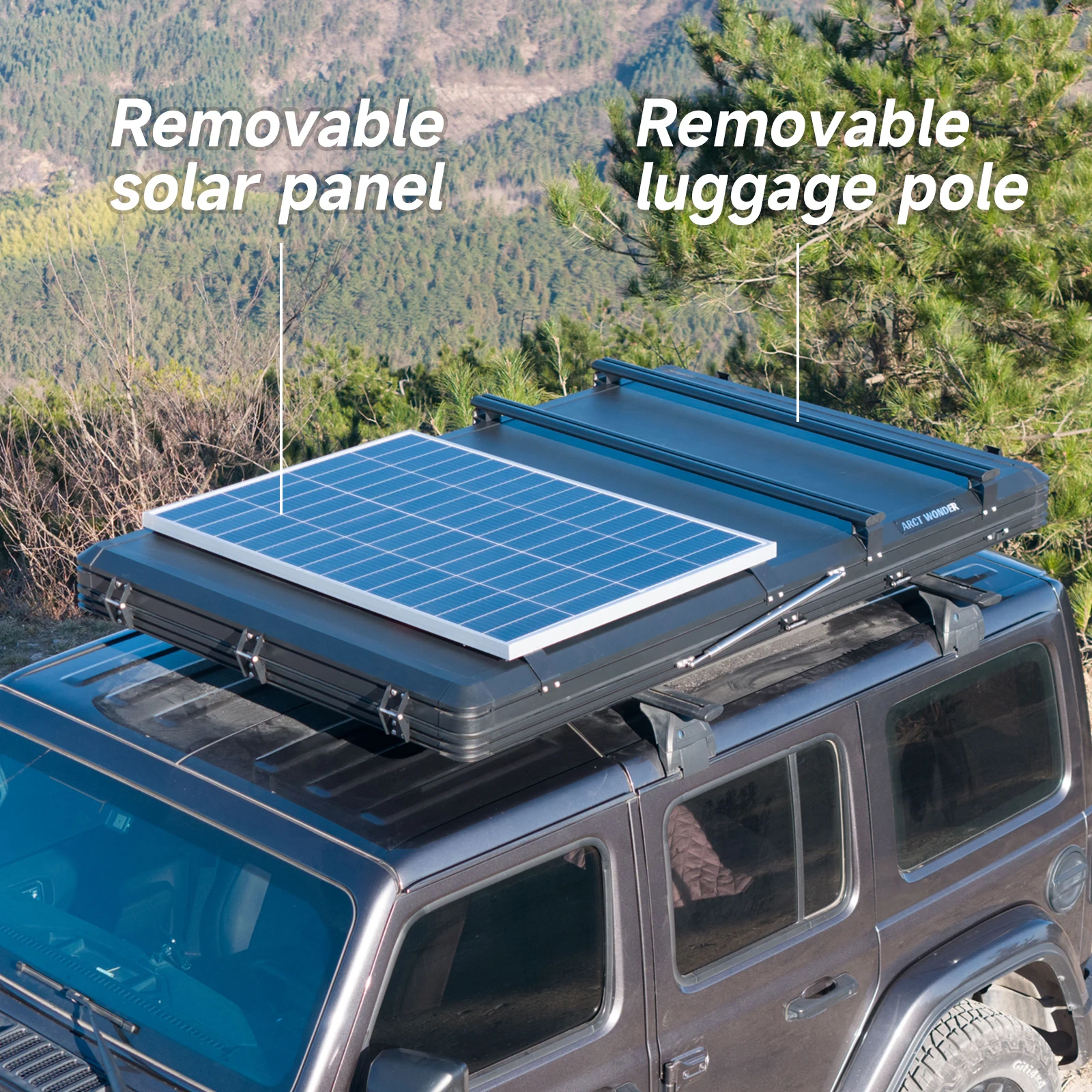 US drop shipping rooftop tent 4X4 Off road outdoor automatic camping car tent camping suv roof top tent hard shell