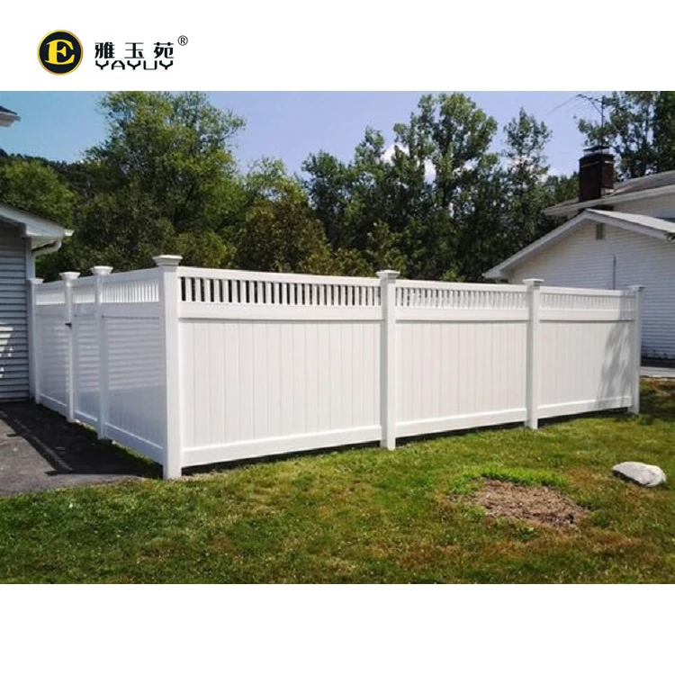 Wholesales Waterproof  Closed Picket Top Vinyl Privacy Fence