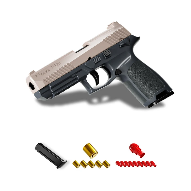 Children Electric Shell Ejecting Foam Bullets Soft Bullet P320 Pistol Toy Guns Air gun pistol For Adults And Kids Gifts
