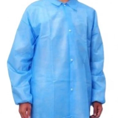 disposable isolation gown 40 gsm with buttoned isolation gown blue disposable medical isolation gowns