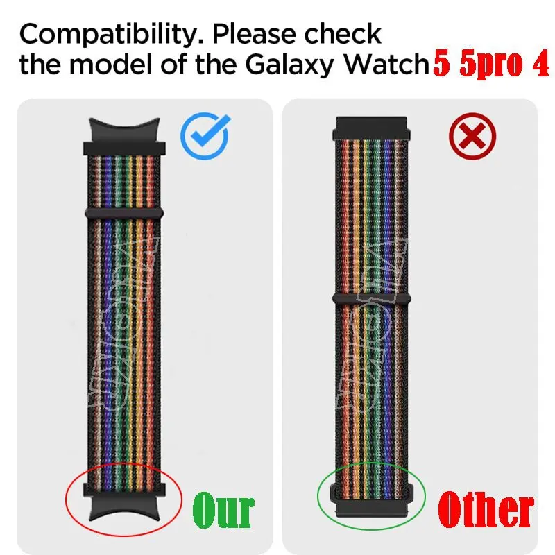 Sport Nylon loop Bracelet For Samsung Galaxy Watch 4 Classic 42/46mm Magnetic Loop Strap Samsung Galaxy Watch 4 44/40mm
