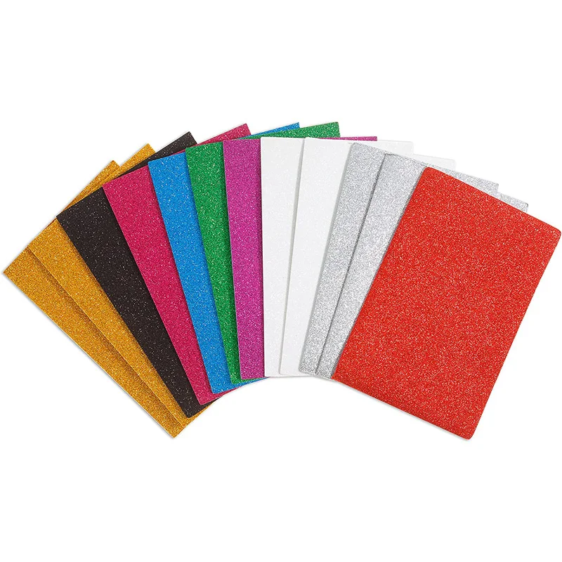 Fabricantes De Goma EVA 40x60 Foami Glitter 50x70 Foamy Material Craft Glitter EVA Foamy Paper
