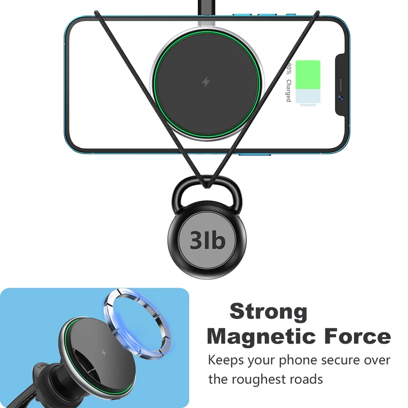 Wholesale 15W Qi Fast Wireless Charging Air Vent Magnet Mount Magsafing Magnetic Car Phone Holder for IPhone 13 14 Pro Max