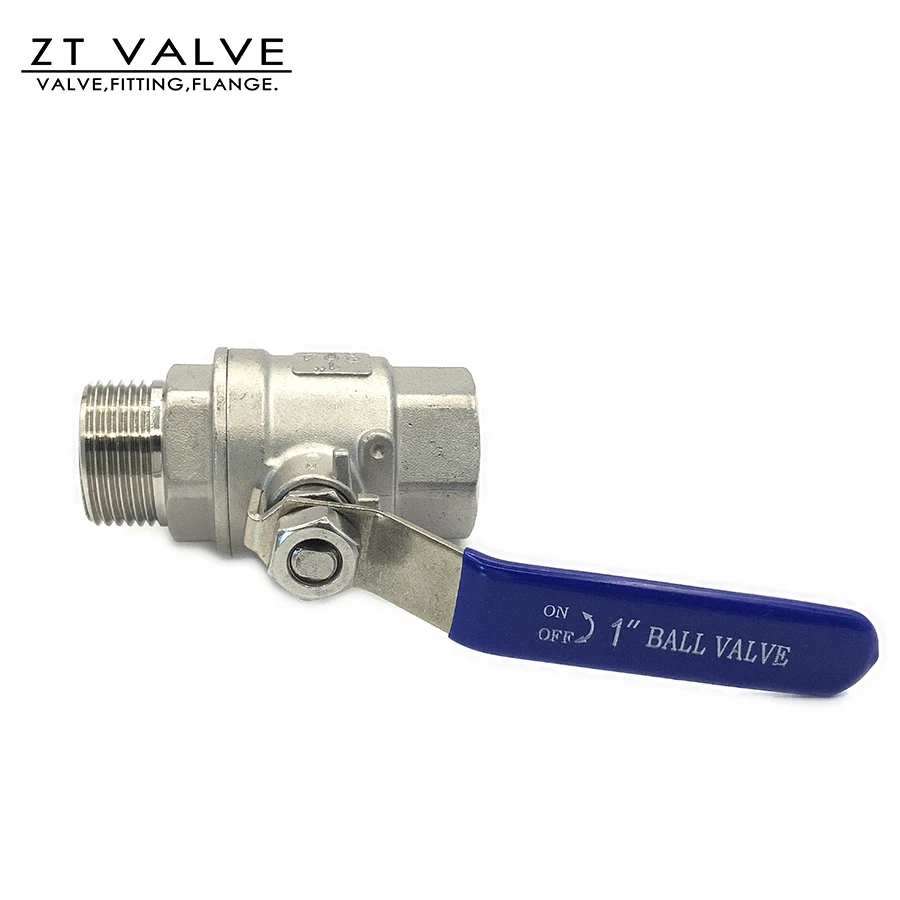  Шаровой кран из нержавеющей стали 1/2 3 4 дюйма BSP BSPT NPT SS 304 316l WCB CF8 cf8m 1000 wog наружная резьба 2