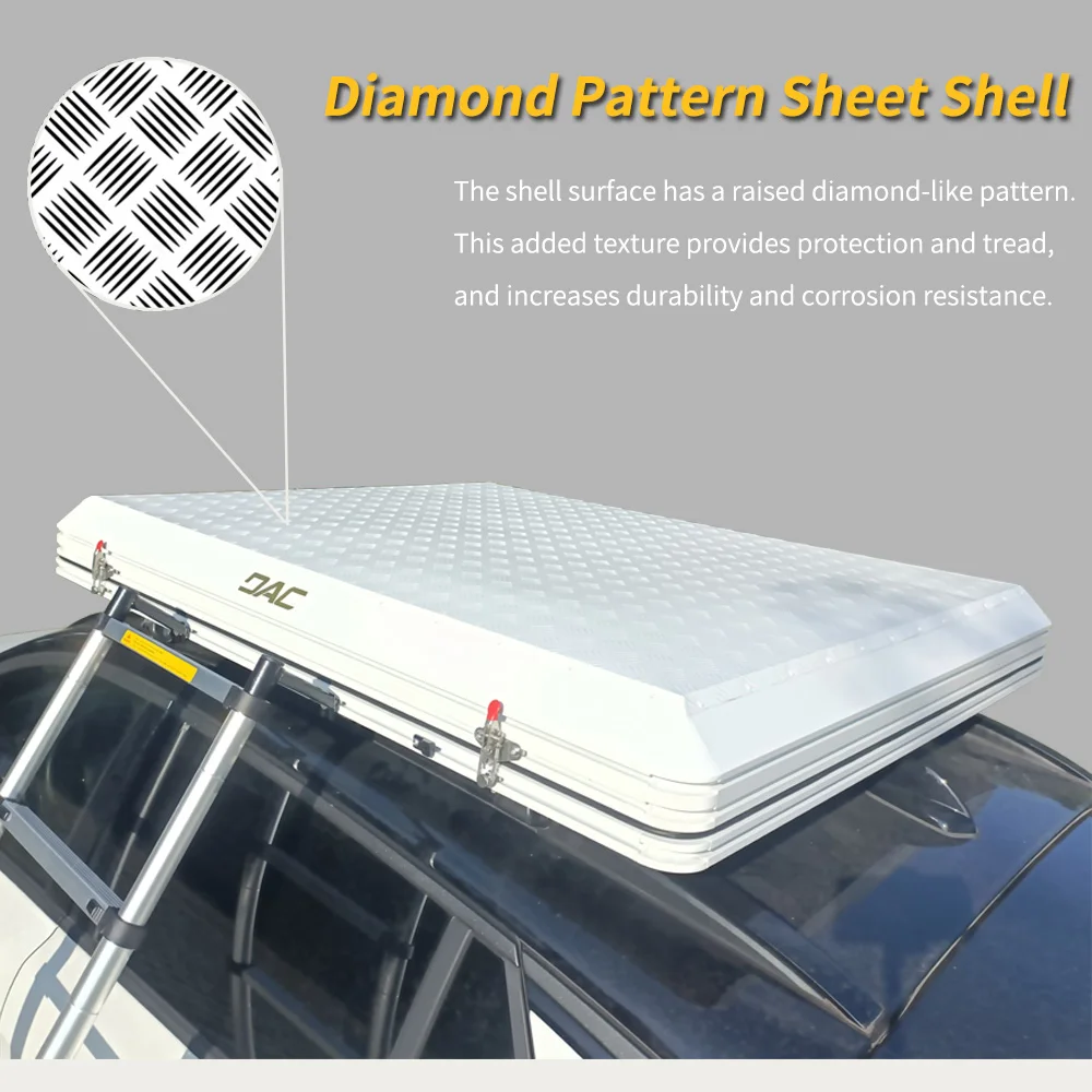 Outdoor Hard Shell Rooftop Tent for Offroad Camping 2-3 Person Car Roof Top Tent Vehicle SUV Roof with Ladder