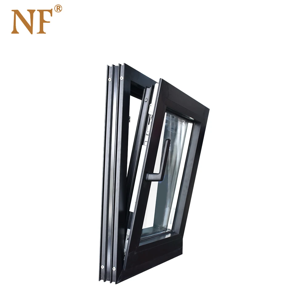 Aluminum frame aluminium lean opening tilt window