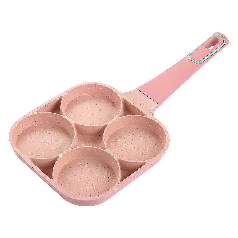 Pink Color 4-hole Non Stick Fried Egg Grill Cake Baking Pans