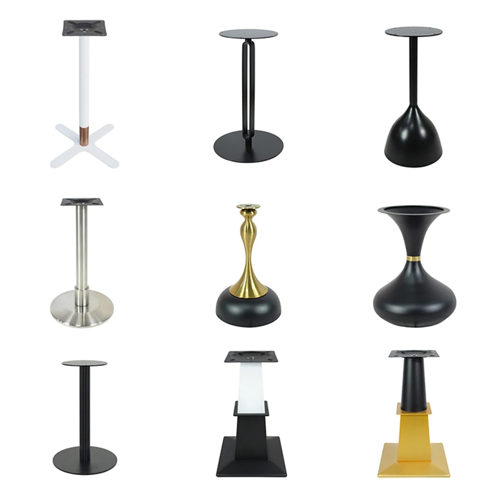 Good Quality Chrome Wrought Iron Table Legs Steel Bases Dine Table Foot Metal Leg Coffee Table Base