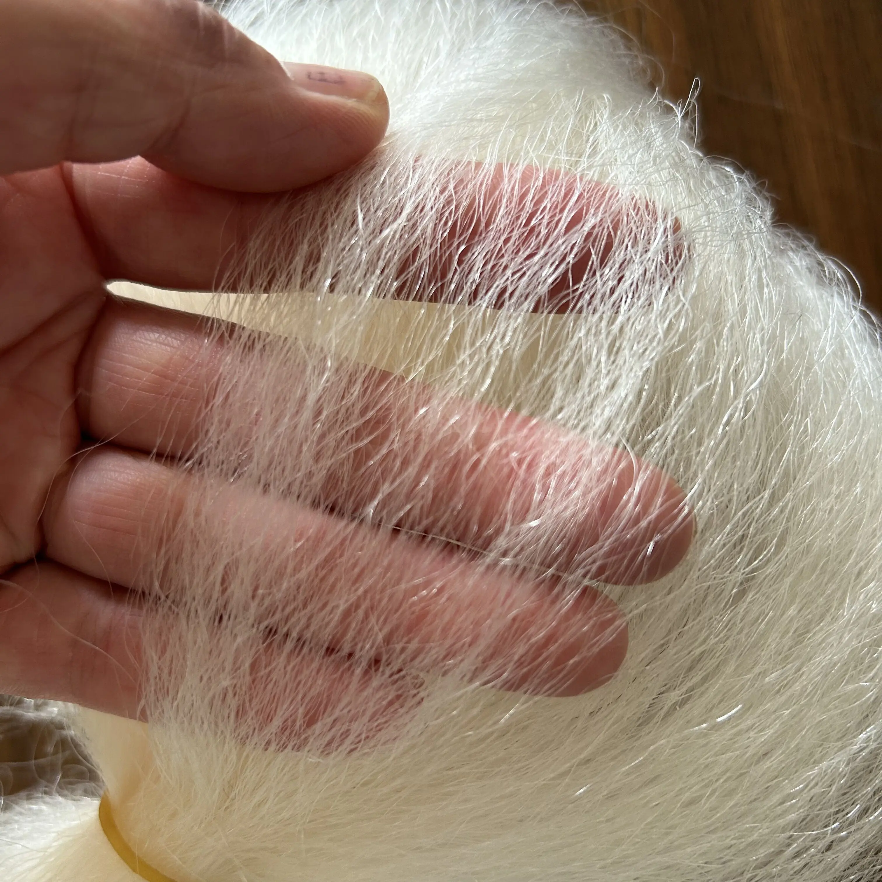 christmas Santa wig and beard yak hair bleached white hair customer wig