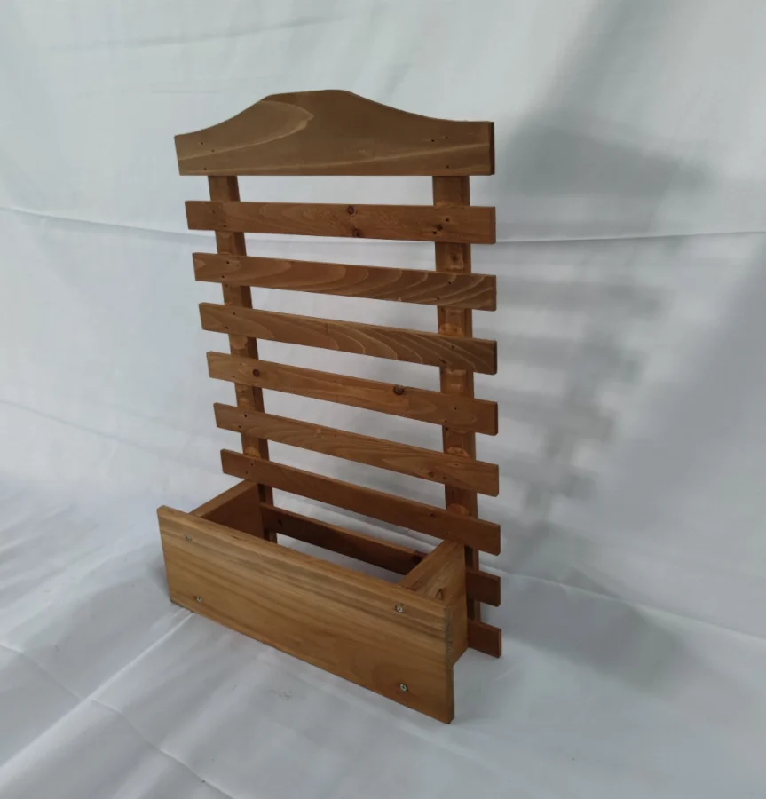 Creative balcony wall hanging flower rack jewelry hanging wall solid wood flower pot shelf hanging wall windowsill shelf