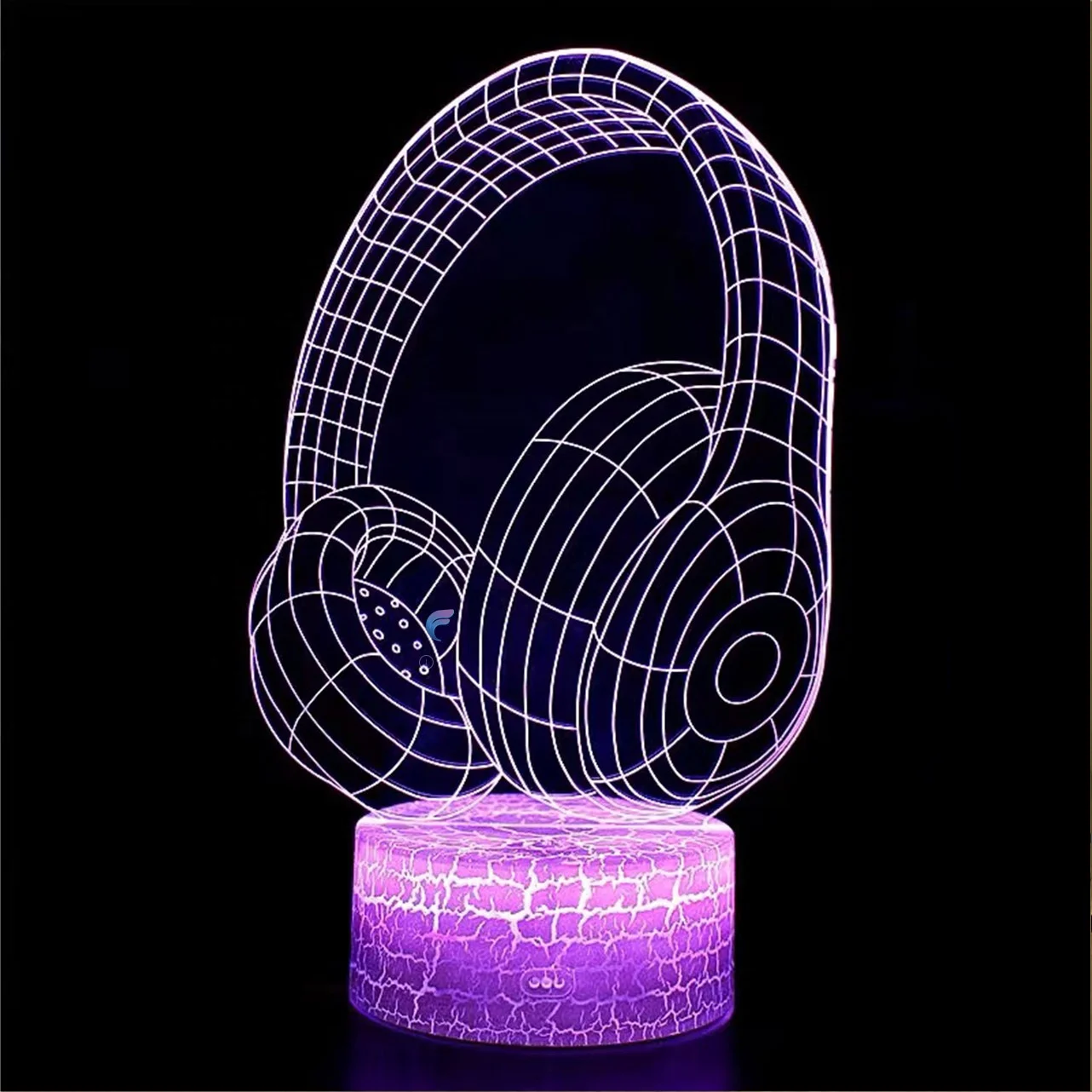 Mini 3D RGB Night Light Warm Acrylic LED Desk Lamp with Touch Control USB Rechargeable for Home Use
