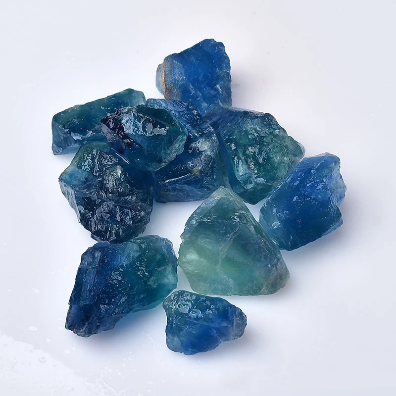 Natural blue fluorite raw stone natural rough stone crystal big stone for wholesale