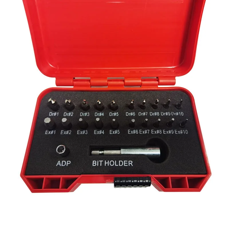 22 Pcs Screw extractor,Damaged Screw Remover Broken Bolt Extractor Set