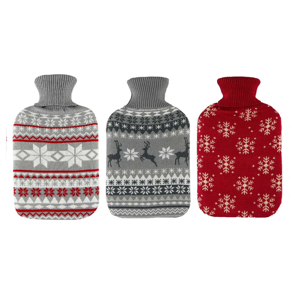 Hot selling winter warm hand warmer bag Hot-water bag high quality classic thermos hot compress water bag soft fluff with lid