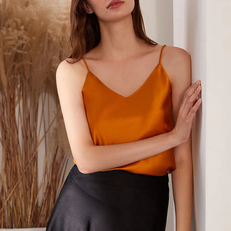 19MM Luxury Style 100% Pure Silk Womens Cami Tank Top Mulberry Silk Camisoles For Women