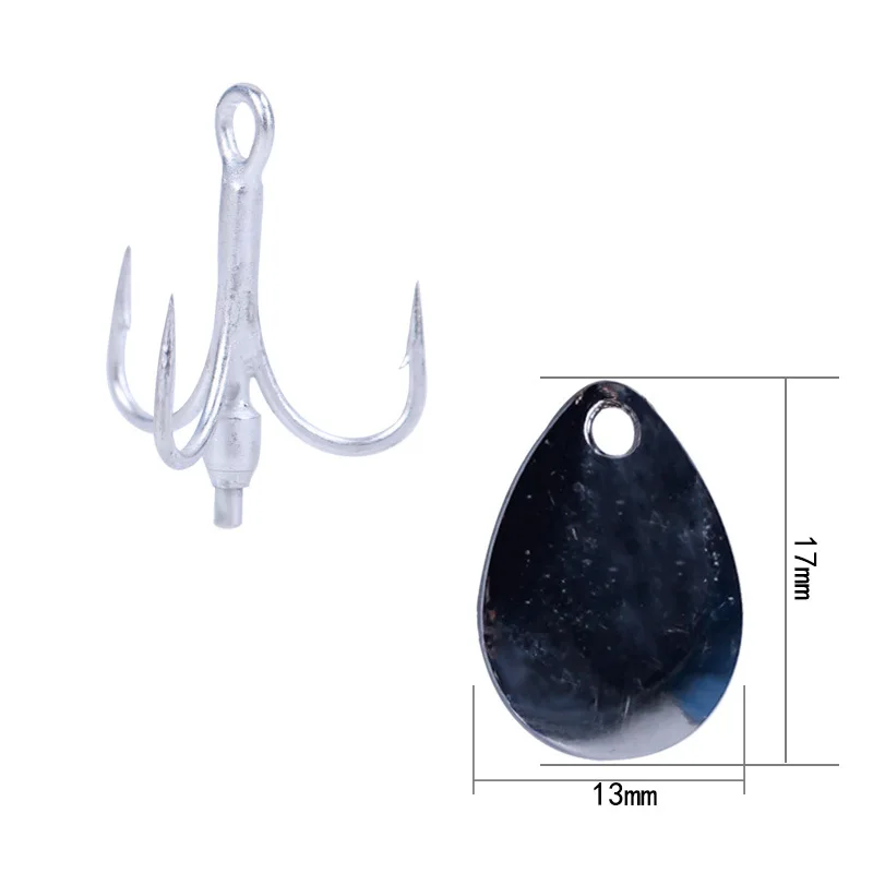 Long cast Japan Slow swivel metal noise spinner lure Treble hook with shake spinner