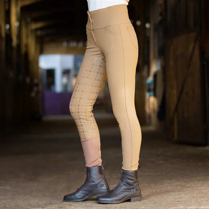 
Hoot Pick Horse Riding Wear Brushed Fabric Silicone Breeches 