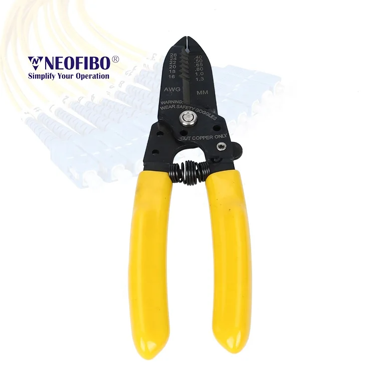 Neofibo FK-5021 свободно лежащий оптический инструмент для зачистки три отверстия волоконно-оптический инструмент желтого цвета и разделки вок буфера оптического волокна трубка для стриптиза