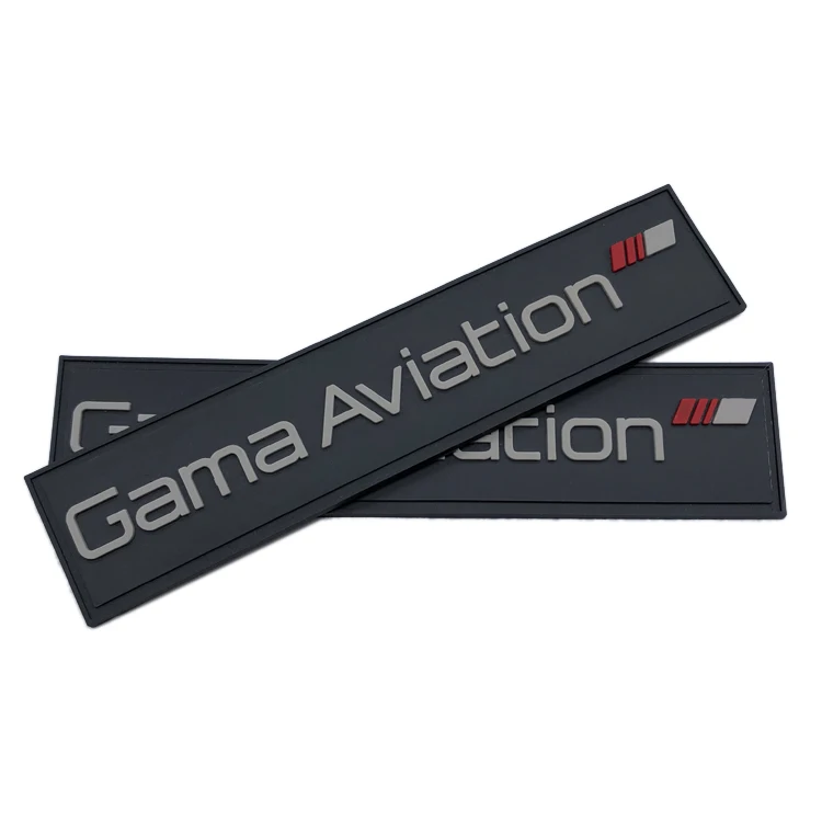 Custom Plastisol PVC Patch With Hook And Loop Backing