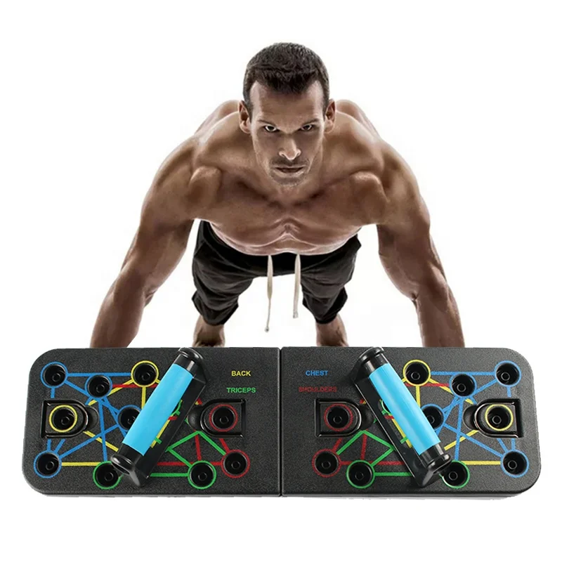 Multifunctional Power Press Push Up Board with Fitness Resistance Band