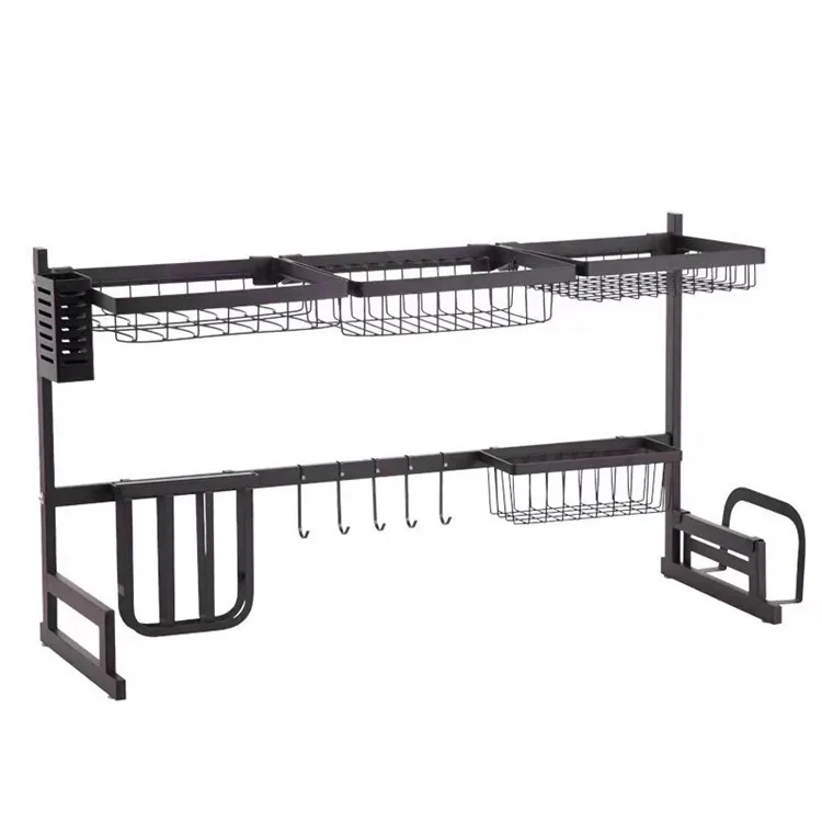 
Kitchen Organizer Hanging 2 Tiers Cup Drying Holder Dish Bowl Drying Rack 