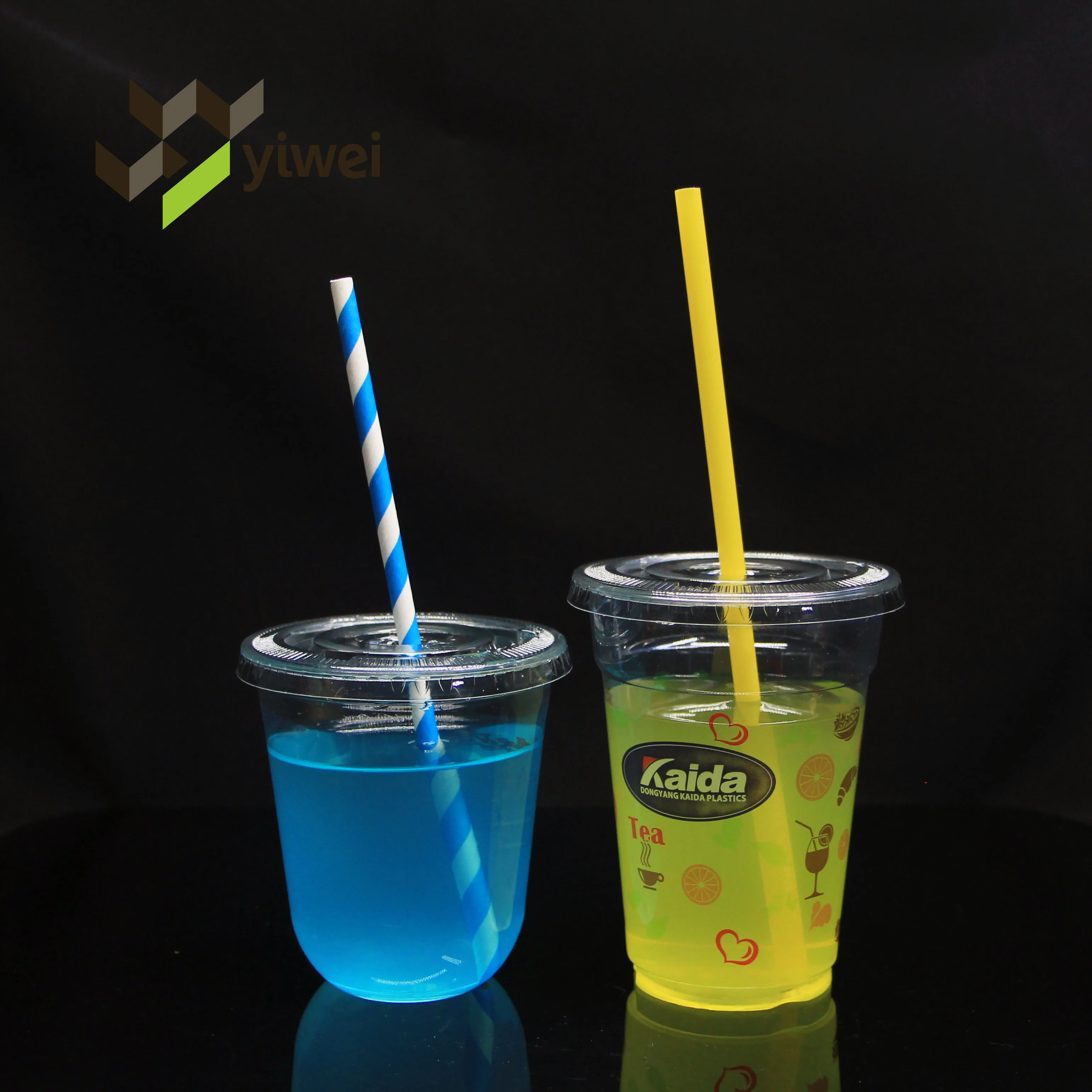 Food Grade Transparent Disposable Coco U Shape Plastic PP Boba Tea Cup for Sundae Ice Cream and Milk Shake