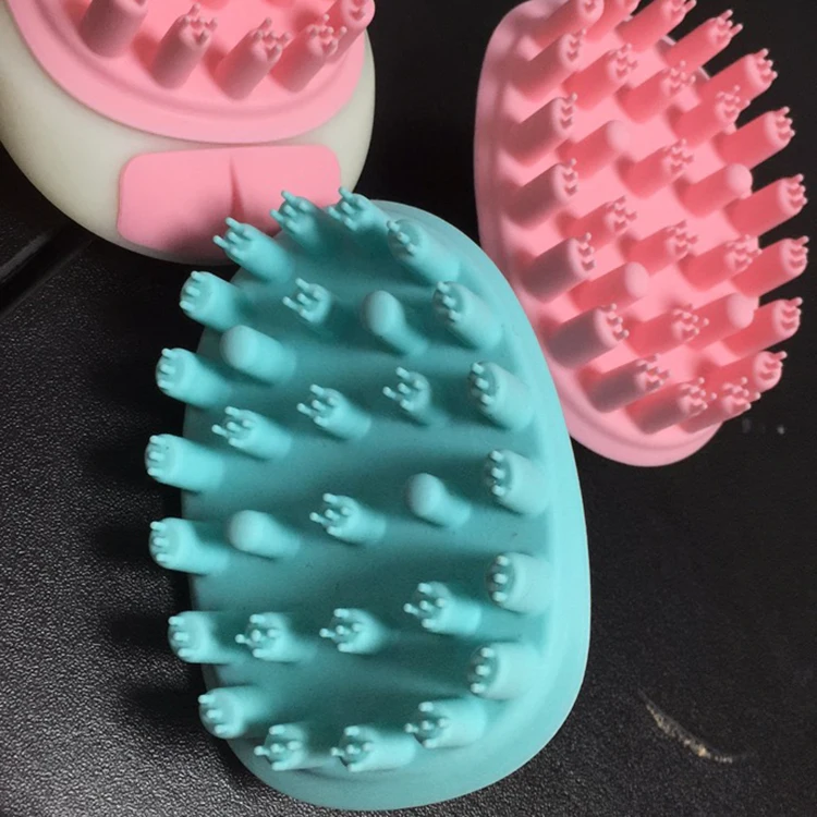 
Hair Scalp Massager Brush - Silicone Manual Scalp Head Massager Shampoo Brush Head Skin Cleaning Care 