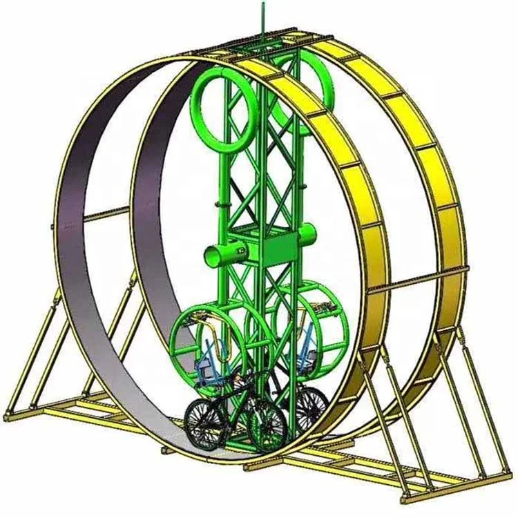 Indoor and Outdoor Funfair Games Rides Double Seats 360 Degree Rotating Manpower Flying Bike for Sale