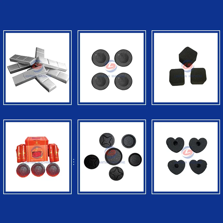 Hydraulic press hookah shisha coal coffee grounds bio charcoal briquette making machine