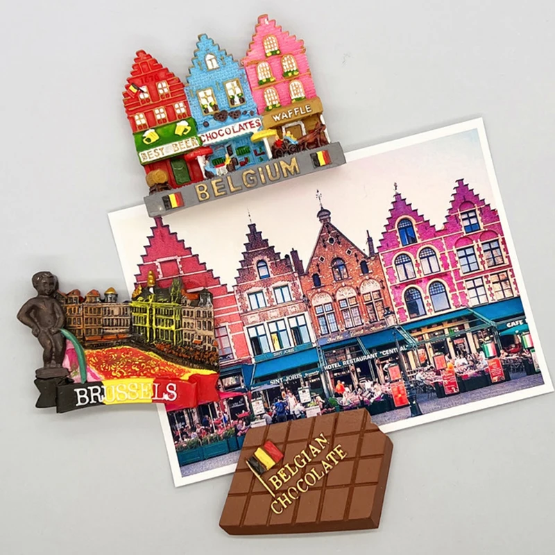 Europe country fridge magnets tourist souvenir Waterloo Bruxelles Brussels Belgium souvenirs fridge magnets tourism souvenirs