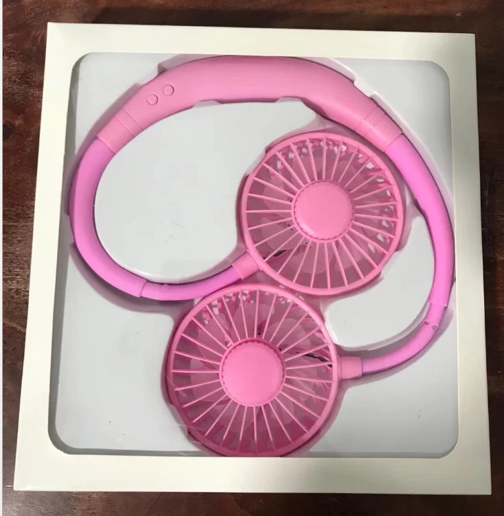 Custom  Plastic neckband fan insert tray  Mini Fan Packaging box