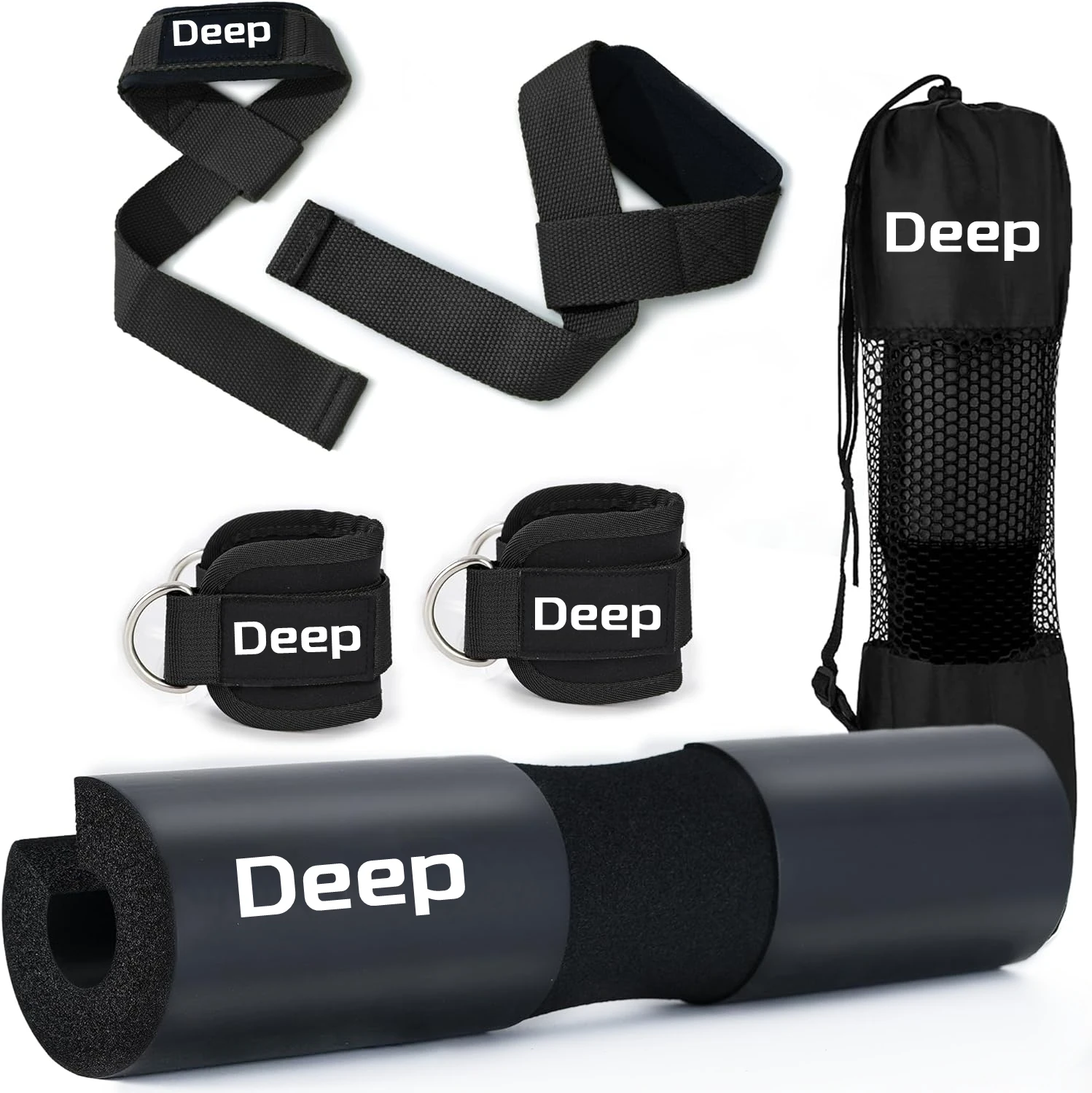 Custom Logo Barbell Squat Pad Hip Thrust Pad Bars Cushion Bar Pad Gym Ankle Straps Hip Exercise Band