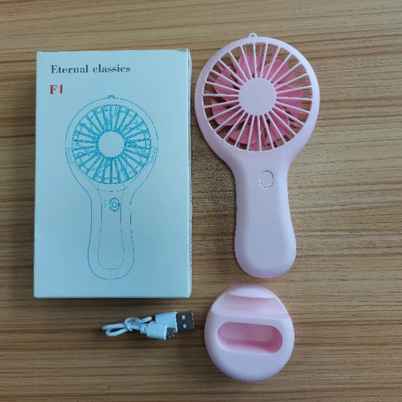 DD2632  Rechargeable Summer Standing Portable Travel Fan Custom Adjustable Cooling Mini USB Desk Handheld Fan