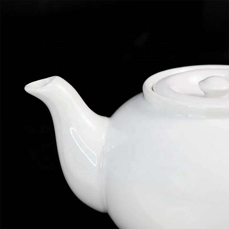 White Porcelain Teapot Chinese Style Teapot with Bee Style Spout Filter To Brew Loose Leaf Tea Ceramic Brewer Pot 700ml & 1100ml