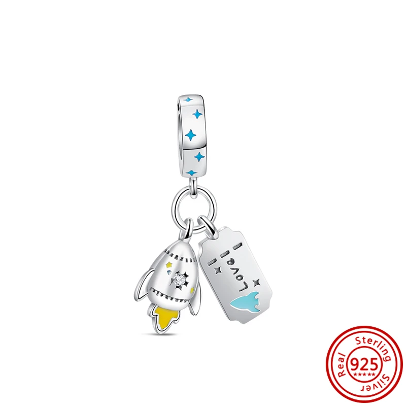 Fashions New Fine Bead 925 Sterling Silver Charms Bead For Bracelets Jewelry Making Custom Charm Cute Pendant Women Girl Gift