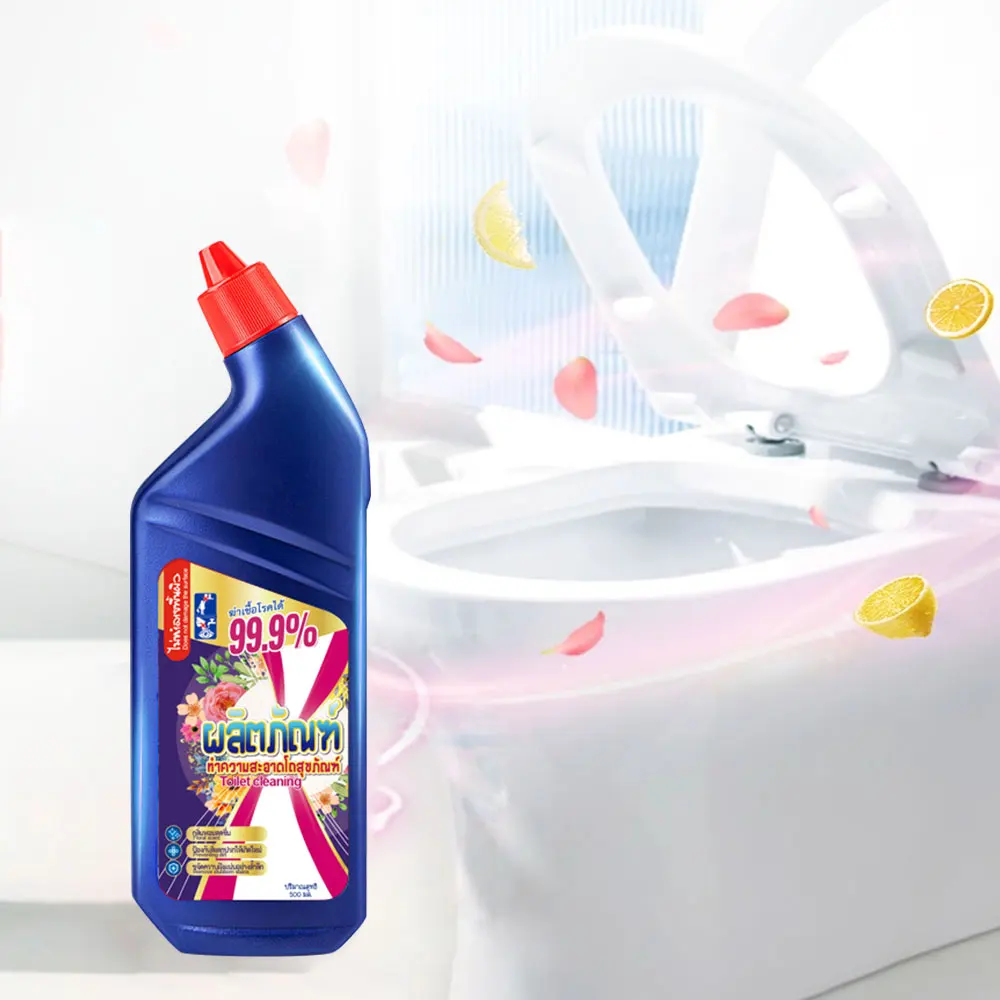 Manufacture 500ml blue toilet bowl cleaner toilet cleaning liquid for bathroom