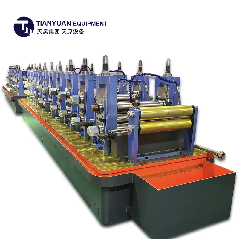 Высокочастотная сварочная прямая сварная линия по производству труб из углеродистой стали, машина для производства стальных труб